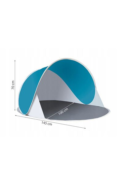 zola Blue beach tent, window, storage bag, 145x100x70cm