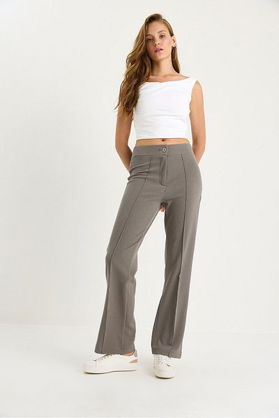 Bianco Lucci Women's Çima Detailed Spanish Leg Trousers 60283472