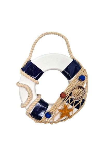 OEM Colac de salvare decorativ cu accesorii marine, albastru