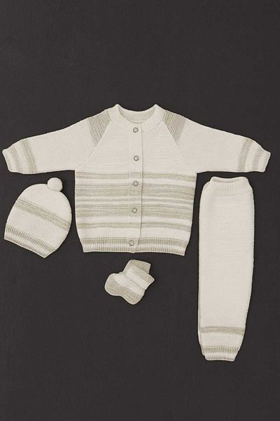 Cevval Baby Set with Booties, Hat, Cardigan and Pants