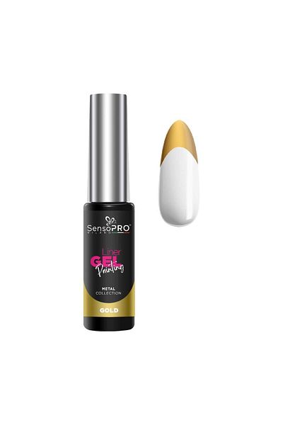 SensoPRO Milano Creion de unghii cu gel UV Metal - Auriu 8 ml