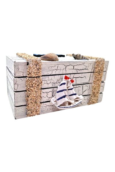 OEM Wooden chest with marine accessories, 11x6x5.5 cm