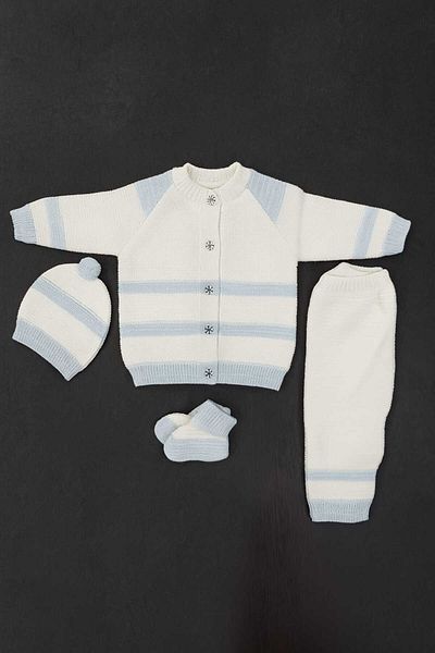 Cevval Baby Set with Booties, Hat, Cardigan and Pants
