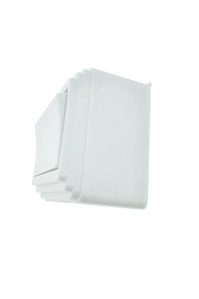 OEM Comutator cu buton, montare aparentă, cu ramă, 60 x 56 x 40 mm, alb