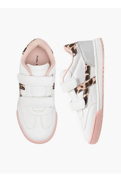 Flora Bella by Shoexpress Girls Colourblock Sneakers with Hook and Loop Closure