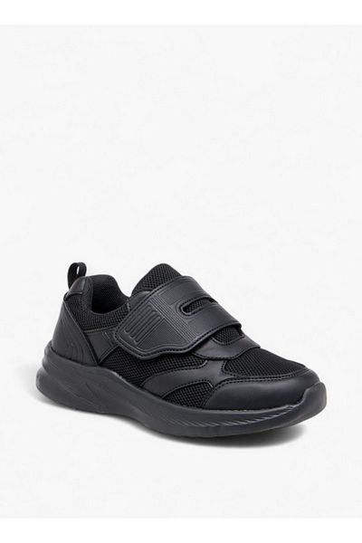 LBL by Shoexpress Boys Panelled School Shoes with Hook and Loop Closure