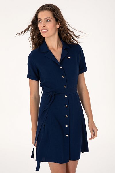 U.S. Polo Assn. Women's Navy Blue Mini Size Woven Dress 50306604-Vr033