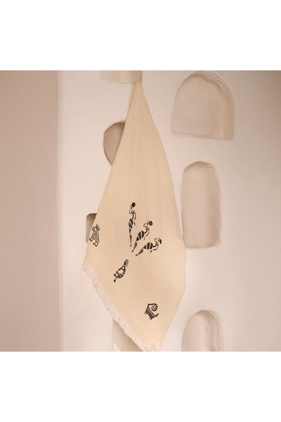 RH Rosehan African Patterned Multi-Purpose Muslin Peshtemal, Quick Dry Beach and Bath Towel, 100 X 200 cm