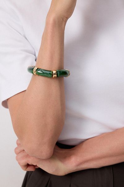 Touché Privé Gold Detail Thin Bone Bracelet