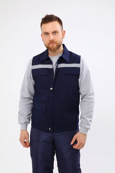 Çamdalı İş Elbiseleri Summer Work Vest 4 Pockets Zipper Closure 100% Cotton