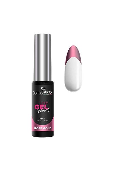 SensoPRO Milano Creion de unghii cu gel UV metalic - Auriu roz 8ml