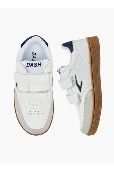 Dash Boys Panelled Sneakers with Hook and Loop Closure