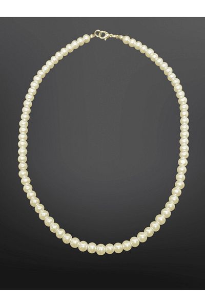 FM Symbol of Nobility Vintage Pearl Model Classic Bijoux Necklace |   Noble and Stylish Design, Vintage Touch