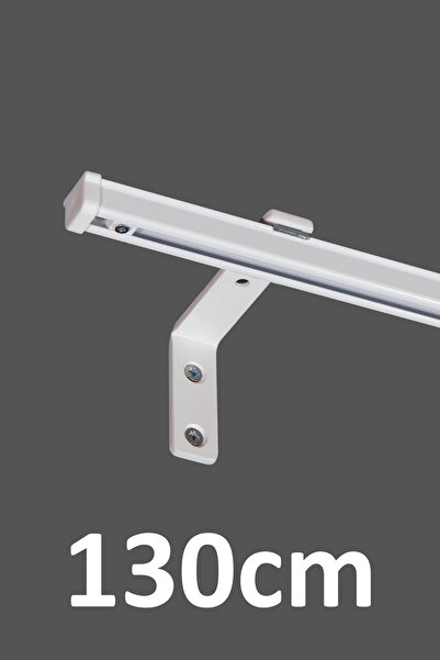 İzen Beyaz 130cm Tekli Metal Rustik (90mm) Metal L Duvar Montaj Ayaklı (19mm)...