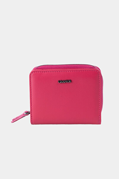 Grande 2822 Genuine Leather Horizontal Snap Fastener Women's Wallet Arsel Fuchsia