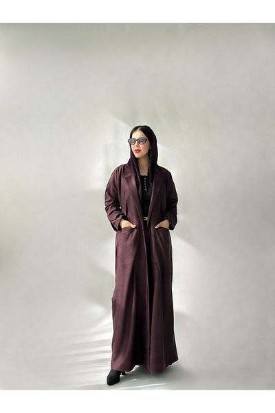 elegant hijab Linen and velvet side abaya