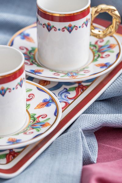 ACAR Francesca 2-Person Porcelain Coffee Cup Set - 90 ml
