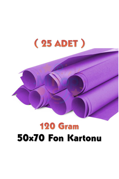 Minopi Purple Background Cardboard 50X70 cm 25 Pack 120 Gr Colored Background...