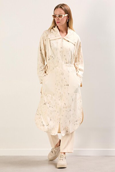 MELIDIA A30185 Aguaje Fermuarlı Baskı Detaylı Kap