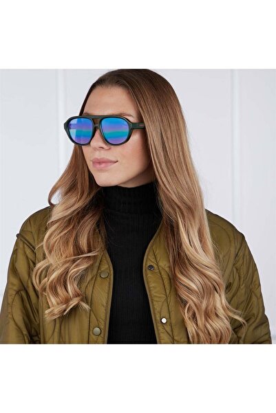 Gucci GG1239S 003 58-16 Unisex Füme Aynalı Camlı Yeşil Asetat Geometrik Güneş Gözlüğü