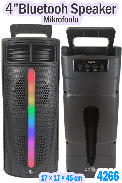 DigiMonster 4" Sound Jet 4266 Taşınabilir Çok Fonksiyolu Led Işıklı Bluetooth...