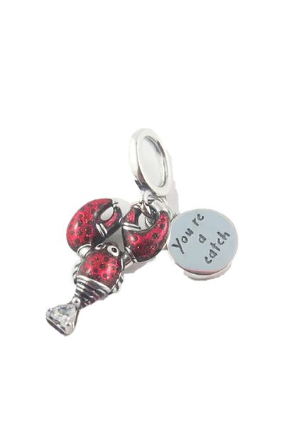 Fubena Red Lobster Dangle Charm