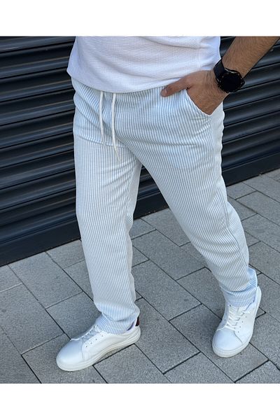 loisswear Striped Gift Fabric Elastic Waist Fit Jogger Pants