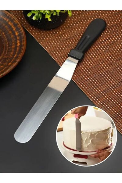 VAN VLECK Set of 2 Cake Spreading Spatulas – Flat and Oblique Steel Spatulas, Cake Cream Spreading Spatula Set