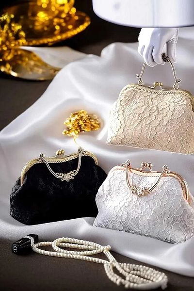 Timeless Lace Embroidered Stylish and High Quality Handbag, Day/Night Bag Women's Shoulder Bag Evening Dress Bag