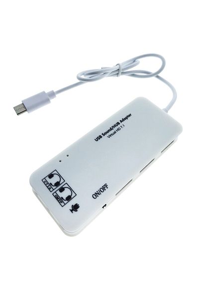 OEM Hub with USB Type C connector and sound card, 2in1, with 3 USB ports, USB 2.0 interface