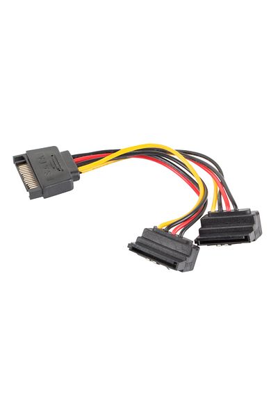 Lanberg Connection cable, Lanberg, SATA male -> SATA female 90'' x2, 0.15 m