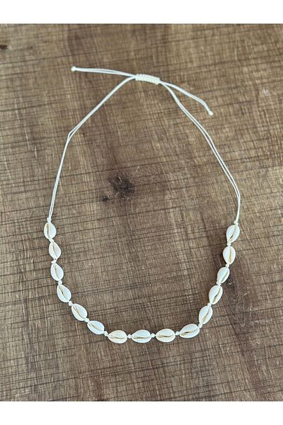 asal takı Seashell Necklace Bracelet Set Adjustable Cord