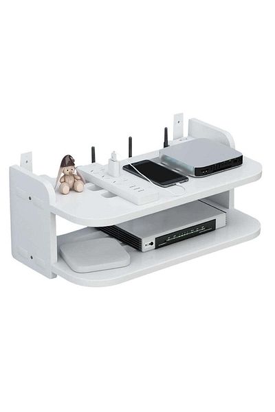 divendi-ro Wall holder for router and other objects, 20x30x14cm, white