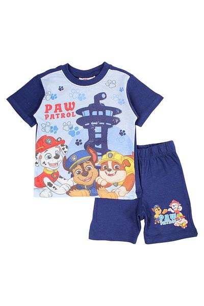 PAW PATROL Pijamale copii cu maneca scurta, 100% bumbac, multicolor, Happy, Paw Patrol