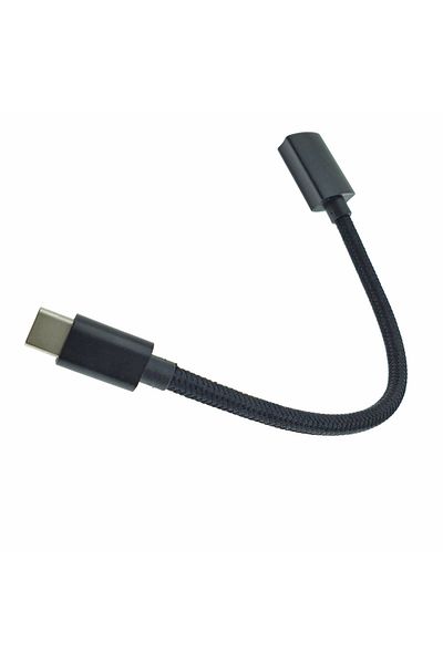 OEM Premium OTG adapter, USB 3.1 female to USB type C male, Revolution 115, textile-coated cable