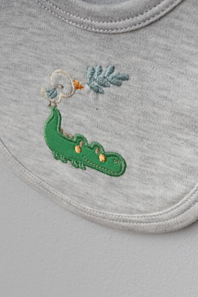 Bebitof Cute Bird and Crocodile Patterned Baby 5 Piece Newborn Hospital Release Bodysuit Set