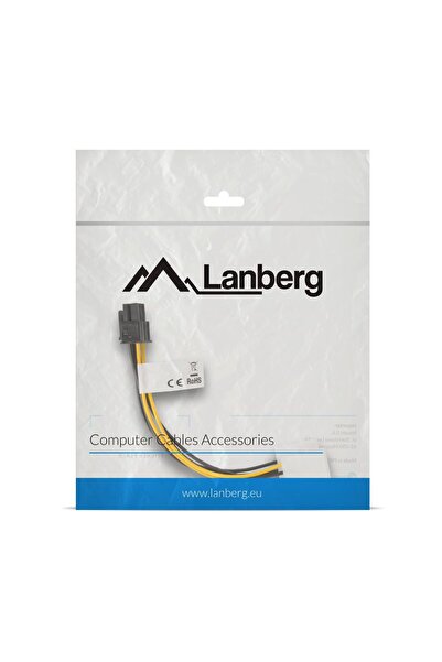 Lanberg Y-splitter cable, Lanberg 41308, Molex 3-pin male to Molex 3-pin female, to BTX with 6 pins, 15 cm