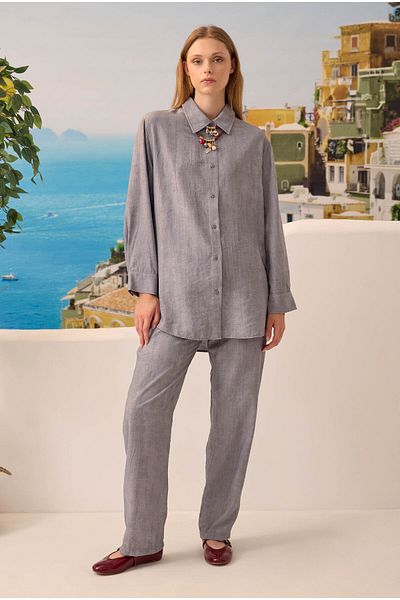 HEQA Relaxed Fit Basic Suit Fog