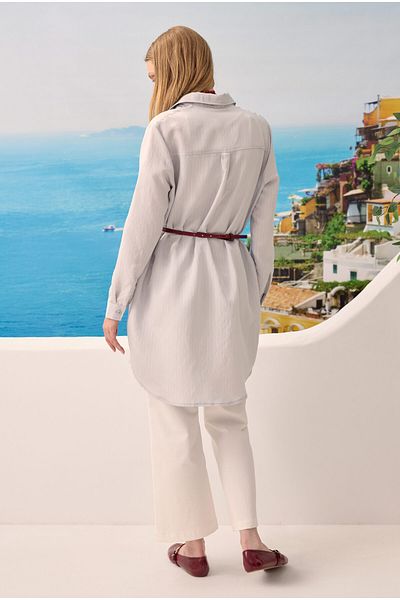 HEQA Πουκάμισο με ρίγες Robe Soft Grey