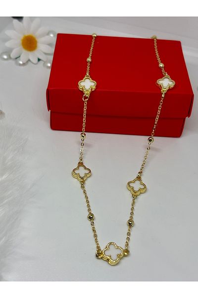 Bonicce Steel Clover 4 Leaf Necklace Stainless Steel Dont Fade