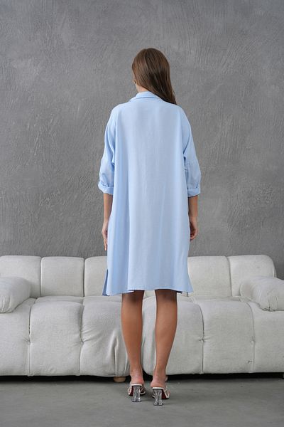 MVStore Embroidered Linen Oversize Shirt Tunic