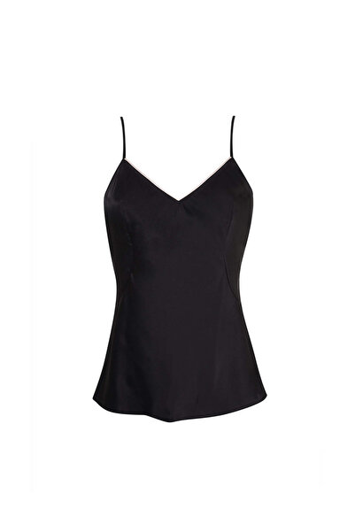 Agent Provocateur Black Silk Classic Pj Camisole - Luxury Agent Provocateur Nightgown with Adjustable Straps