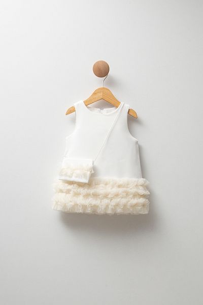 DFN Birthday/Party Dress with Ruffled Skirt and Düzdar Bag