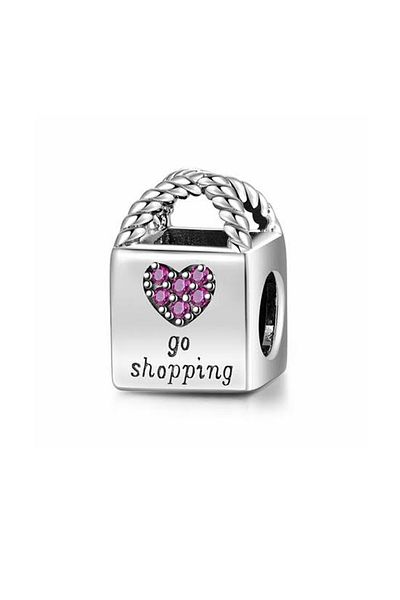 Fubena Heart Shopping Bag Bead Charm