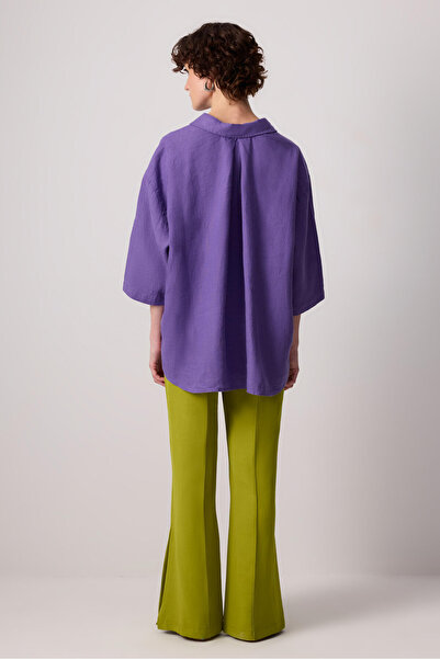 Touché Privé 100% Linen Shirt with Pocket Detail