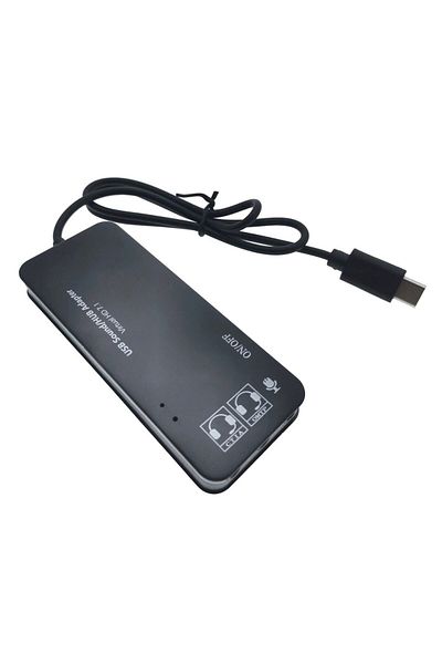 OEM Hub with USB Type C connector and sound card, 2in1, USB 2.0 interface, 3 USB ports, 3 x 3.5mm
