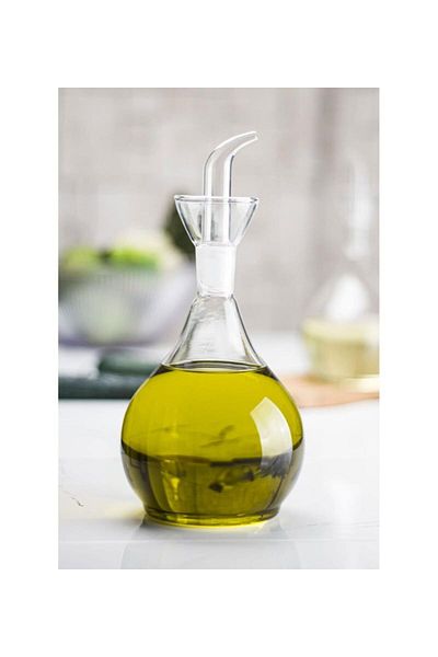 MİEN Oil Pot & Olive Oil Liquid Oil Bottle & Oil Vinegar Bowl 1 L (No Drip Mouth Part)