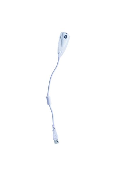 OEM External USB sound card, virtual 7.1 channel, 20 cm cable, white