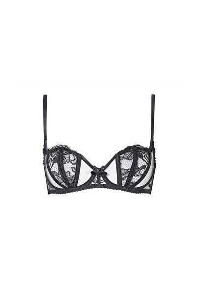 Agent Provocateur Rozlyn Siyah Balconette Sütyen - Tül & Leavers Dantel, Dest...