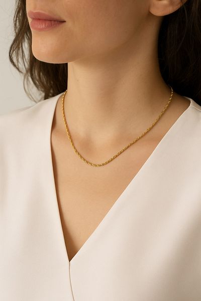 Narflake Singapore Gold Color Model Steel Chain Necklace – Rustproof and Stylish Design
